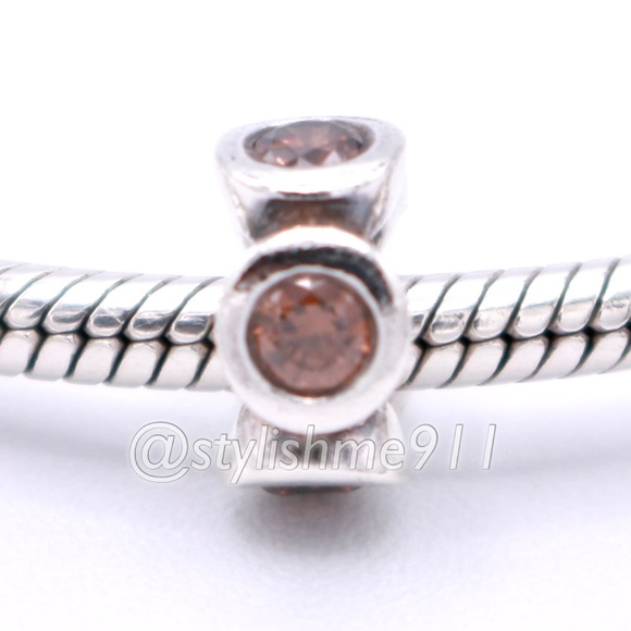Authentic PANDORA Lights Brown CZ Spacer - Picture 2 of 11